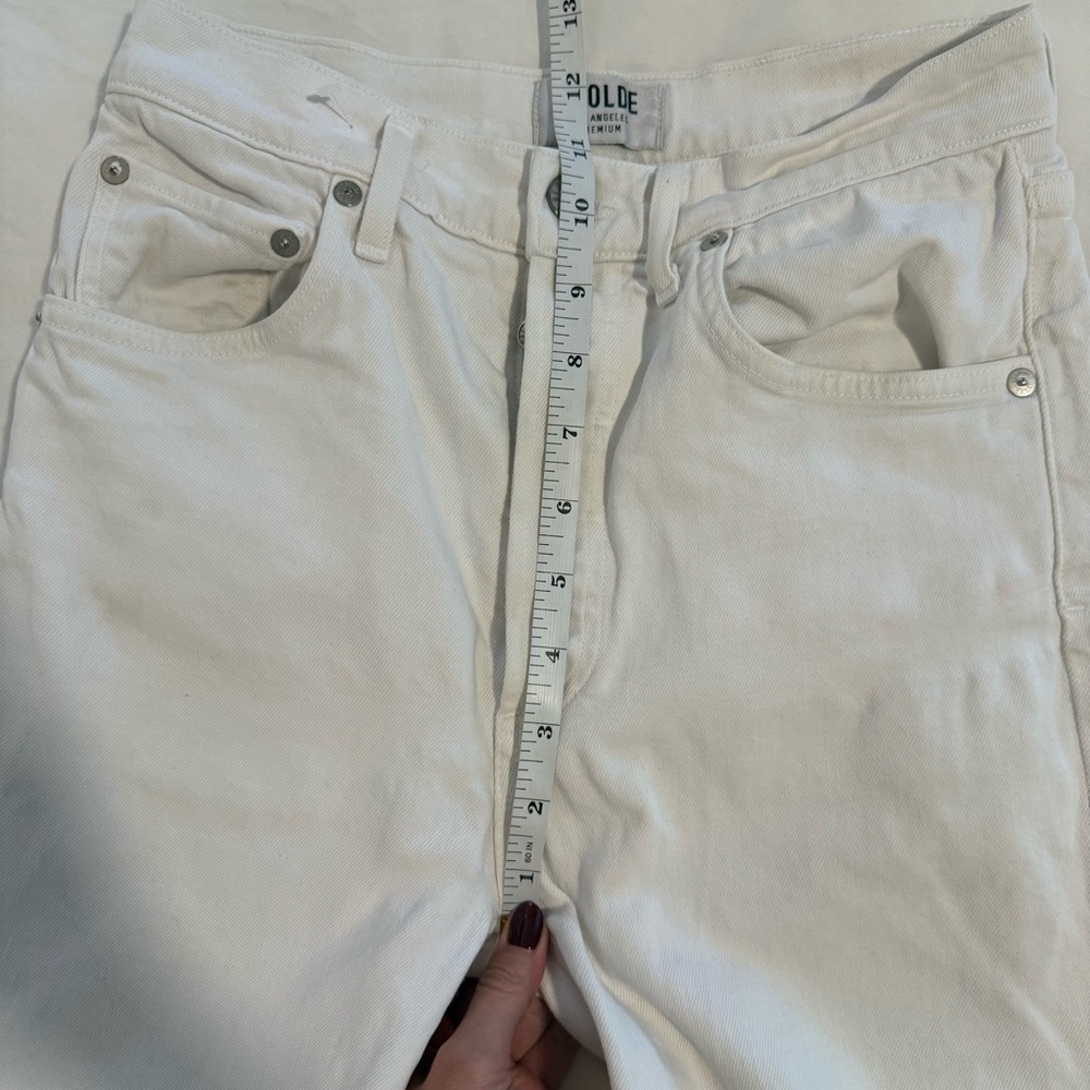 AGOLDE white jeans denim Riley straight leg 26 - Picture 9 of 11